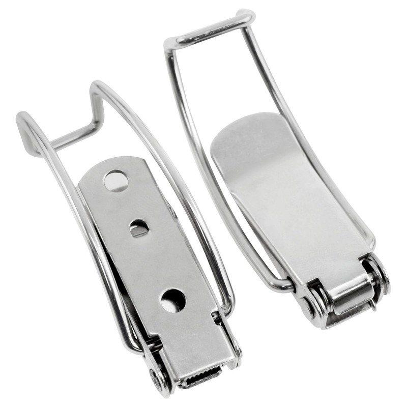 VAKTOK 4PCS Spring Loaded Toggle Latch Hasp Iron Plated Nickel