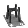 CZPET Dog Bowl Stand with Mat with Adjustable Height and