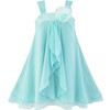 JX83 Girls Dress A-line Halter Flower Multi Layer Chiffon Size