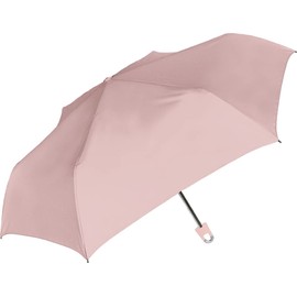 Nakatani 723-003 Folding Umbrella Carabiner Pink Beige Plain Hand Opening 21.7 inches (55 cm)