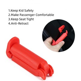 Msagkah Pack of 4 Baby Car Seat Safety Clips, 4 Pieces Car Seat Belt Clip Compatible with Pushchair & Baby Seat