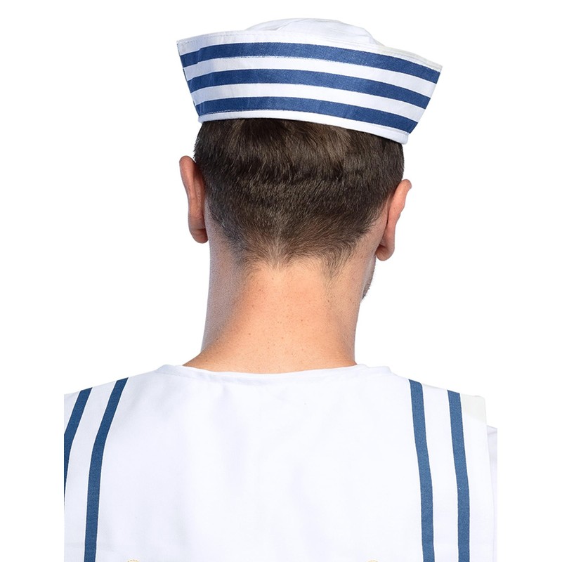 Boland BV Navy Sailor Doughboy Hat, White/Navy