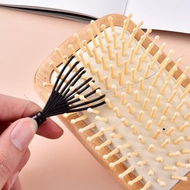 SHIDXIB 6Pcs Hair Brush Cleaner Plastic Detangling Comb for Normal and Relaxed-Textured Hair Oval Shaped Unscented Hairbrush Cleaning Tool with Plastic Bristles for Hair Aging