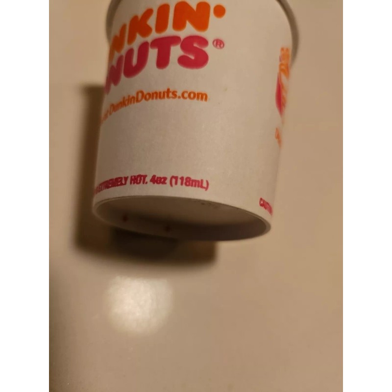 Dunkin' Donuts ONE Dunkin Donuts 4OZ White Paper Store Coffee