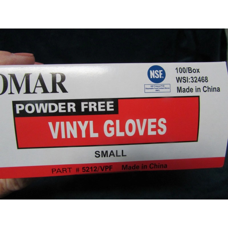 OMAR 100 Small Vinyl Gloves Powder Free Disposable Premium Food