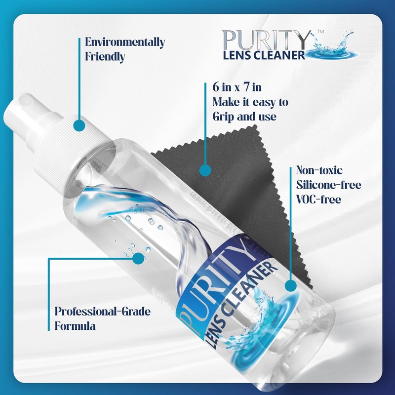 Purity Eyeglass Lens Cleaner Spray Kit - 3 x 8oz