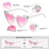 YOSHYA Clout Goggle Heart Sunglasses Vintage Cat Eye Mod Style