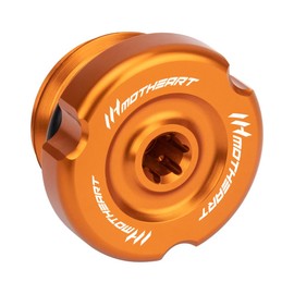 MotHeartCNC Motorcycle Oil Filler Cap for 790 Adventure R 690 ENDURO/SMCR Svartpilen 701 Supermoto FE/TE/EC/EX 125/250/350/450 XC/SX/EXCF/SXF/XCF/XCW TPi Accessories (Orange)
