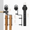 TOPCCJHHD 10 Feet Bypass Sliding Barn Door Hardware Kit for