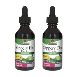 Nature's Answer Slippery Elm | Super Concentrated Herbal Supplement | Soothes Mucous Membranes | Demulcent Herb | Kosher |Gluten Free| Low Organic Alcohol 2oz (Pack of 2)