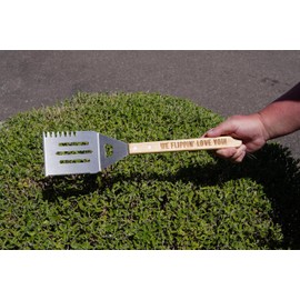 Grill Spatula for Kitchen, Stainless Steel BBQ Scraper, Customized Flat Top Flipper with Wooden Handle-WE Flippin’ Love You!