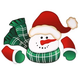 Christmas Fence Peeker Decoration, Cute Snowman Xmas Signs Art Yard Peeking Outdoor Ornament for DIY Holiday Festival Garden Home Decors Patio