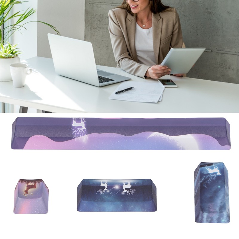 Keycap 4 Keys Elk Pattern Design Space ESC Enter Numpad