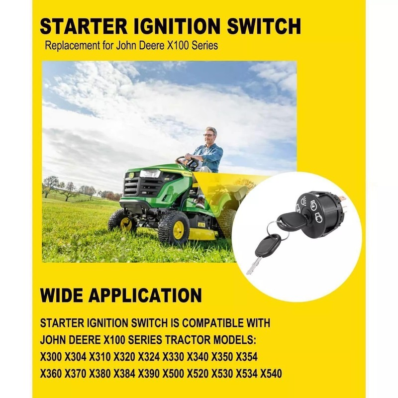 Ignition Switch with Key 7 terminals Fit for Craftsman Husqvarna
