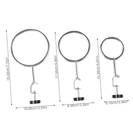 Ipetboom 3pcs Laboratory Retort Rings Versatile Iron Ring Clamps for Secure Support of Beakers Flasks Lab Stand Accessories for Chemical Experiments