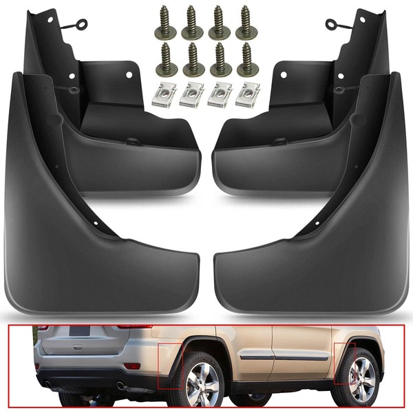 A-Premium Set of 4PCS Mud Flaps Splash Guards Mudguard Mudflap