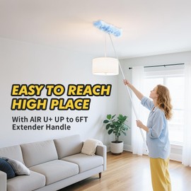 6 ft Extendable Duster Handle with 10 Refills, Compatible with Swiffer, Disposable Microfiber Dusting Pads for Home Cleaning, Ceiling, Fan, Window, Hard-to-Reach Areas