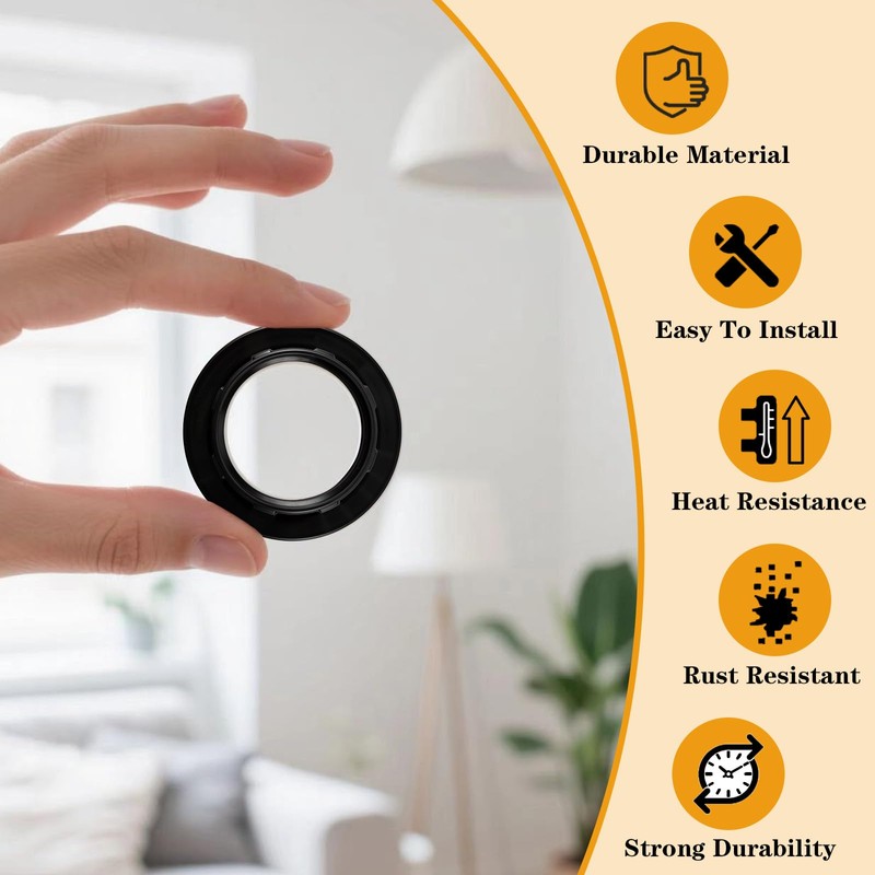 12 Pack Plastic Lampshade Reducer Ring, E27 to E14 Lamp