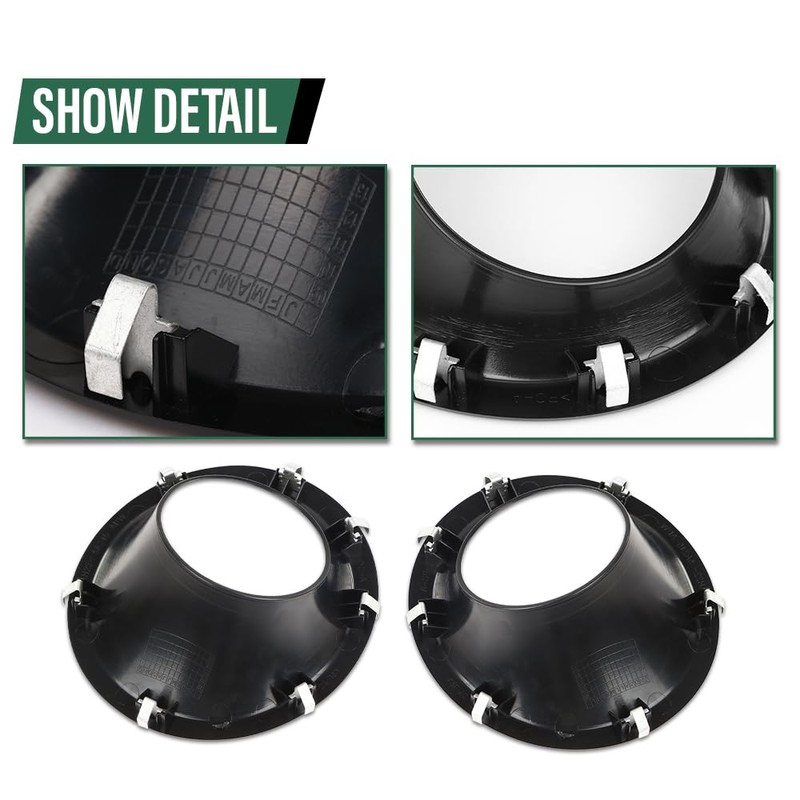 LQI Front Fog Light Cover Lamp Bezel Left and Right