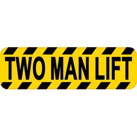 StickerTalk Two Man Lift Vinyl Sticker, 10 inches by 3 inches