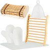 JaGely 5 Pcs Sauna Accessories Kit Include Slip Resistant Backrest,