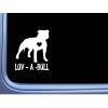 EZSTIK Luv a Bull Pitbull M129 6" Sticker American bully pit bull window decal