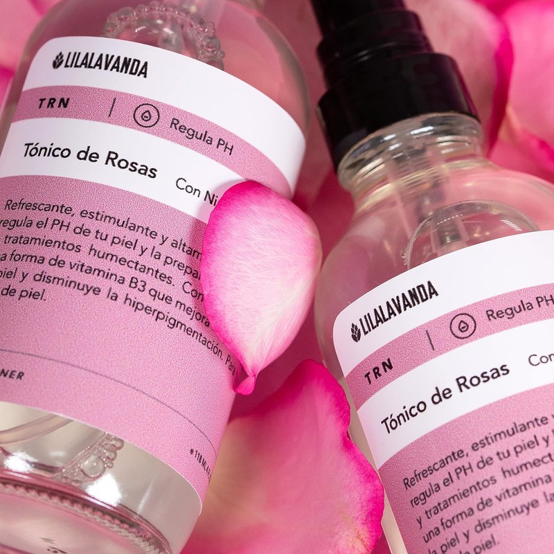 LilaLavanda – TRN Tónico Facial Agua de Rosas con Niacinamida
