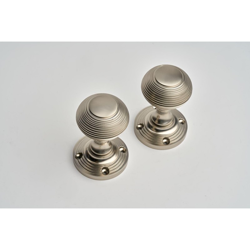 Designer Levers - Beehive Mortice Door Knob - Brushed Satin