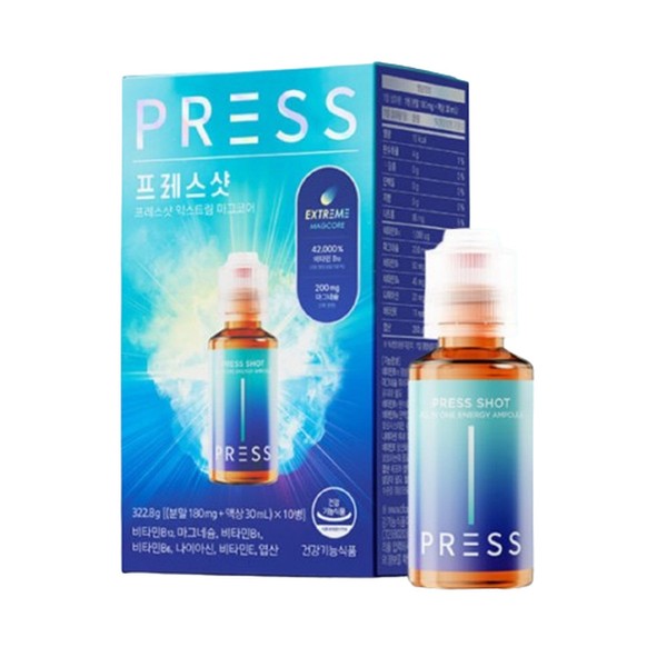 Press Shot Extreme Magcore High Content Liquid Magnesium 20 bottles / 프레스샷 익스트림 마그코어 고함량 액상 마그네슘 20병
