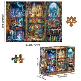 Puzzles 1000 Pieces for Adults jigsaw puzzles for adults 1000 Piece Puzzle Challenging Game for The Whole for Women, Gifts for Men, jigsaw puzzle Theme:Enchanted Library