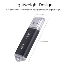 Silicon Power 128GB BLAZE B02 USB3.0 Flash Drive, Black