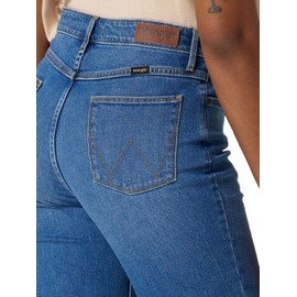 Wrangler Jeans de Talle Alto para Mujer, Ocean Medium, 18-32