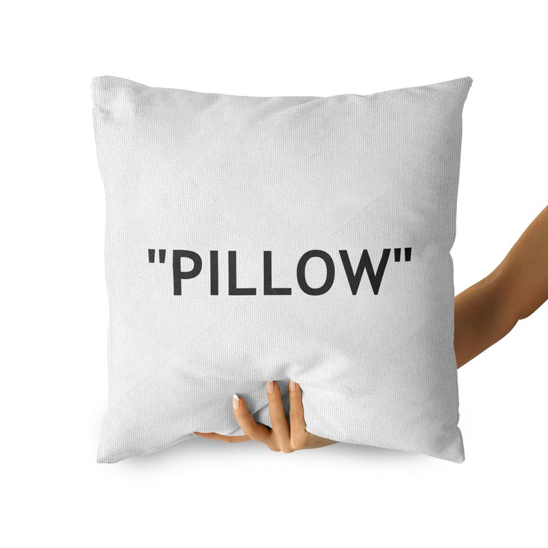 Hypebeast Room Decor,Off White Inspired Pillow Quotation Decorative Set of