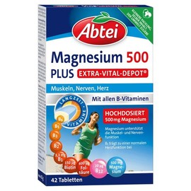 Abtei 압타이 마그네슘 500 플러스 바이탈 데포 정제 42개입 Abtei Magnesium 500 Plus Vital Depot Tablets 42 Count