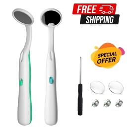 Unbranded 2pcs LED Dental Mirror Anti-Fog Lighted Oral Care Tool Teeth Inspection