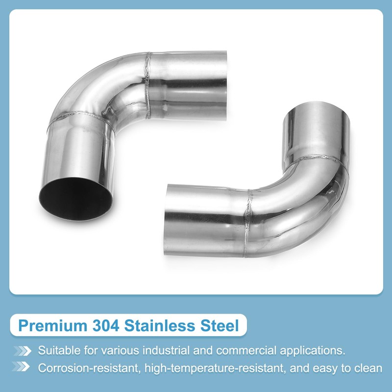 PATIKIL 1 3/64" " (51mm) ID 90 Degree Elbow Fitting,