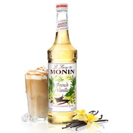 Monin - French Vanilla Syrup, Versatile Flavor, Natural Flavors, Great for Coffees, Cocktails, Shakes, and Kids Drinks, Non-GMO, Gluten-Free (750 ml)