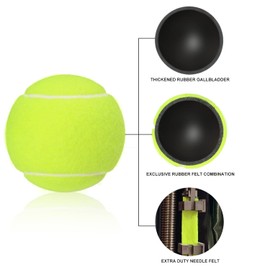 Damooo 3pack Tennis Balls, Training Tennis Balls Practice Balls, Pet Dog Playing Balls – 3, 12, 20 Count,5 Colors Available,Come with Mesh Bag for Easy Transport (3pack Tennis Balls, Haze Blue)