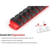 TEKTON 1/4 in Drive Hex Bit Socket Set with Rail,