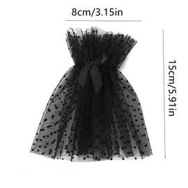 FJYXCHENXM 1 Pair Black Mesh Nail Art Lace Fake Pleated Cuff Lace Wrist Sleeves Lace Gloves for Women, Elastic Wrist Cuffs for Sleeves Lace Cuff Shooting Background Props