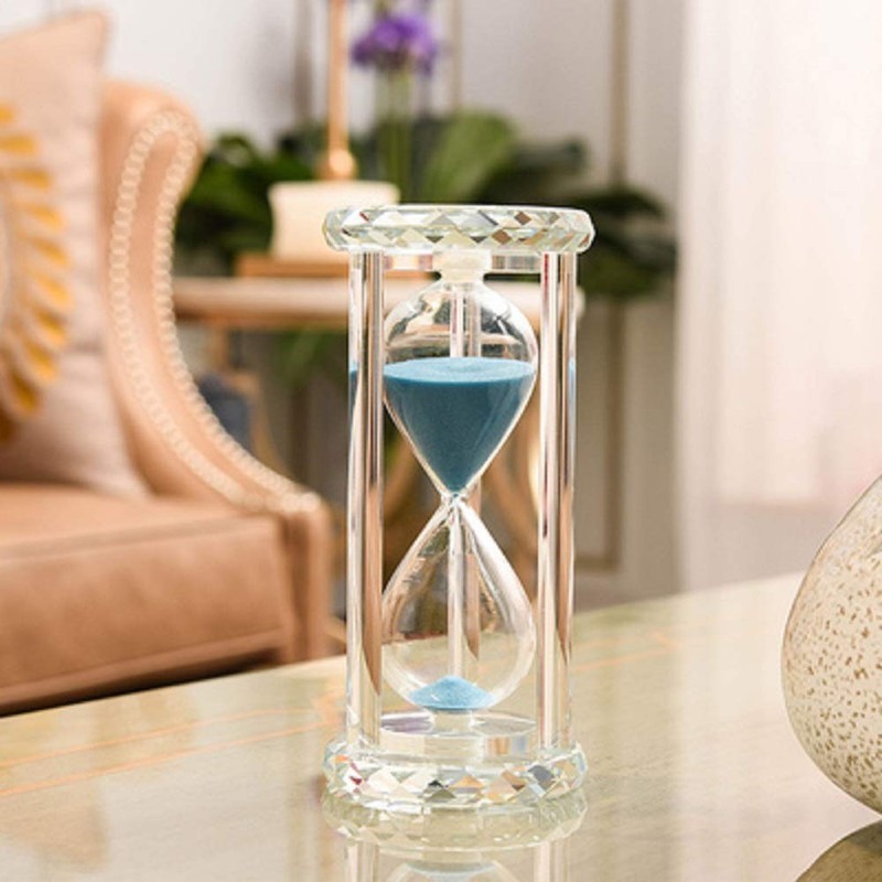 Lonovel 60 Minutes Hourglass Timer,Crystal Sand Timer Diamond Carving Surface,Good