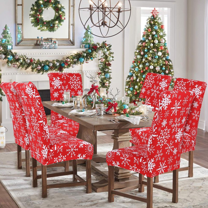 Homaxy Stretch Printed Dining Chair Covers, Spandex Removable Washable Dining