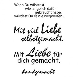 Efco Clear Stamp "Wenn du wüsstestestestestest", transparent, A7 / 74 x 105 mm, set of 4