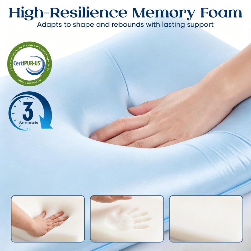 Cooling Gel Pillow for Hot Sleepers, Keep Cool Memory Foam