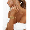 Dodder Gold Beaded Bracelets Set for Women, 14K Gold Plated