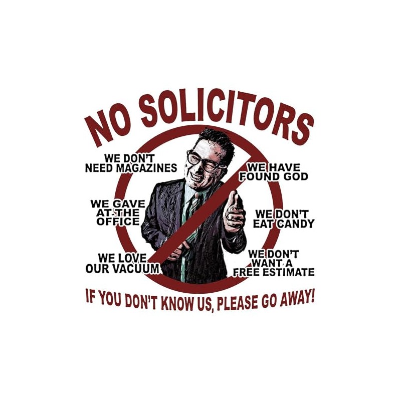 CafePress Go Away Sign for Anyone and Everyone Sticker Rectangle