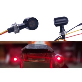 LIUJJYH Universal Motorcycle Rear LED Turn Signals, Mini Brake Tail Lights Compatible with Harley K-a-w-a-s-a-k-i Triumph Suzuki Honda Yamaha