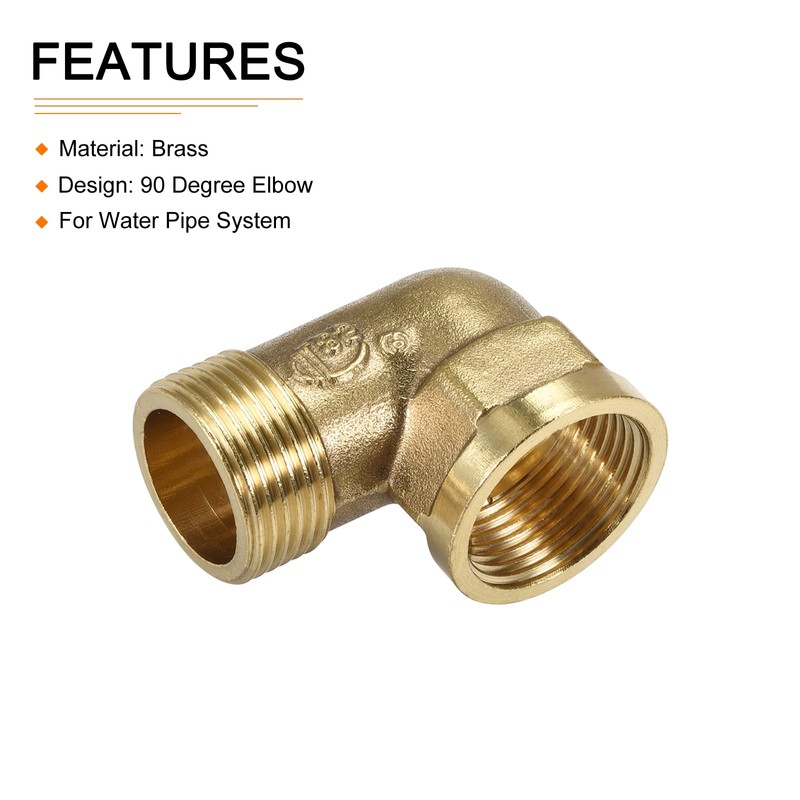 DTGN G3/4 x G3/4 (Male x Female) 90 Degree Brass