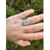 Harlembling Big 2.6ct Emerald Cut MOISSANITE Solitaire Mens Real Solid