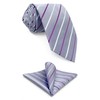 S&W SHLAX&WING Men's Necktie Set, Long Necktie, Pocket, Square, Combo